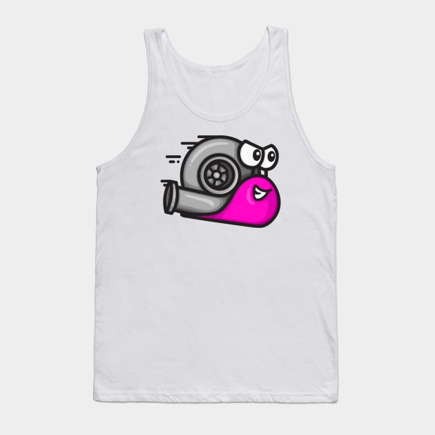 Turbo Snail - Pink Tank Top by hoddynoddy